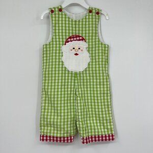 Be Mine Baby Santa Romper 9 Months Gingham Christmas Holiday NWT